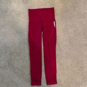 Red Gymshark Original Seamless Leggings
